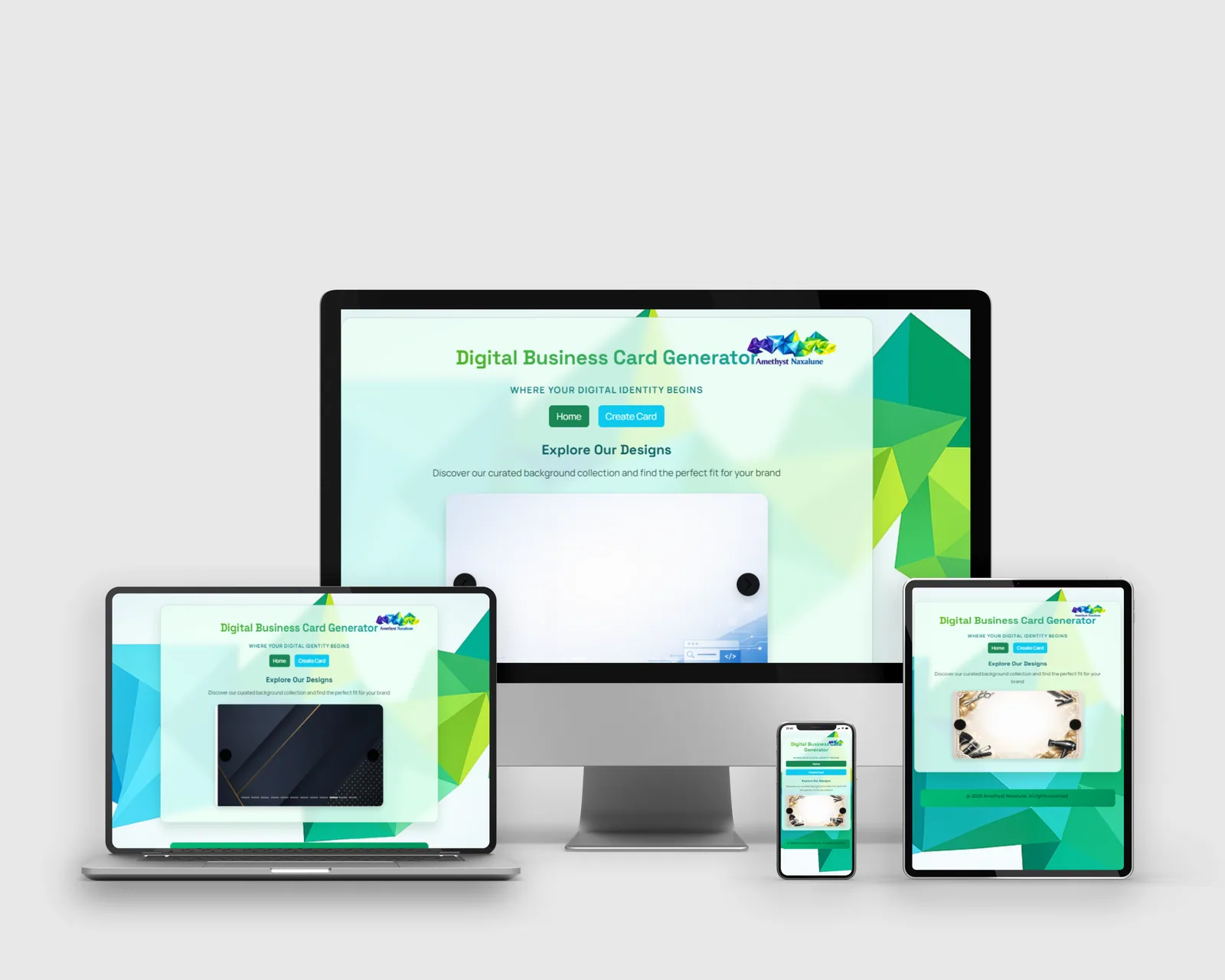 Business card generator preview