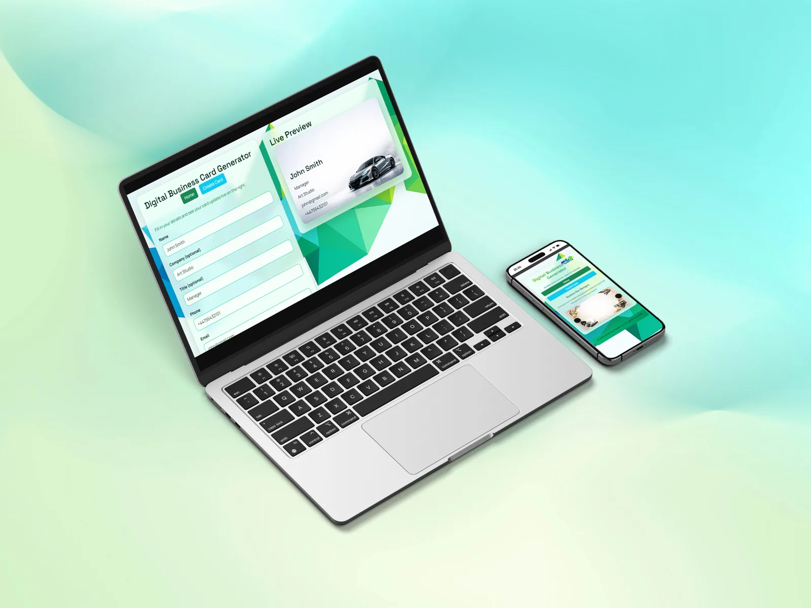 Business card generator preview 3