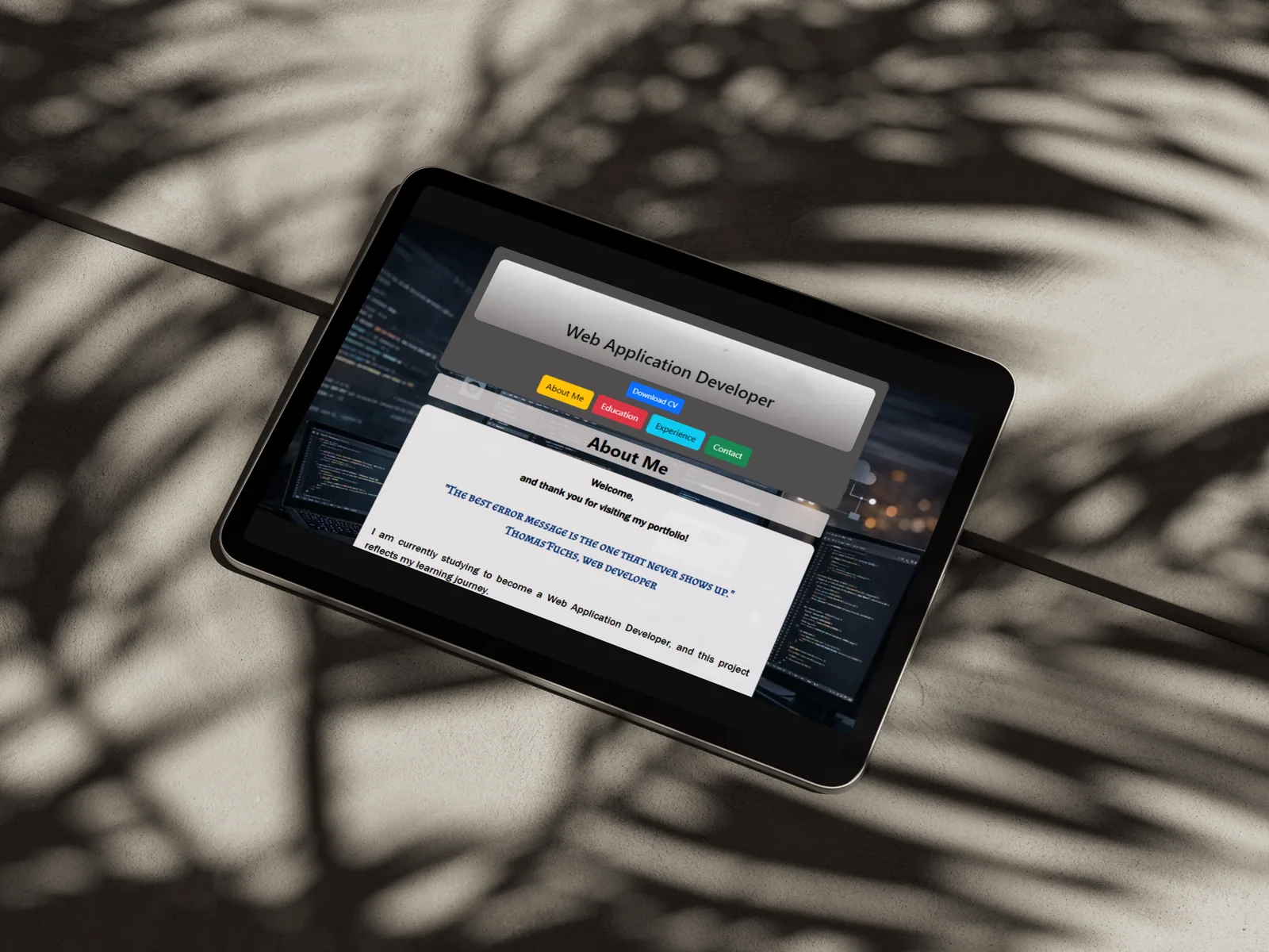 Responsive CV website preview 4