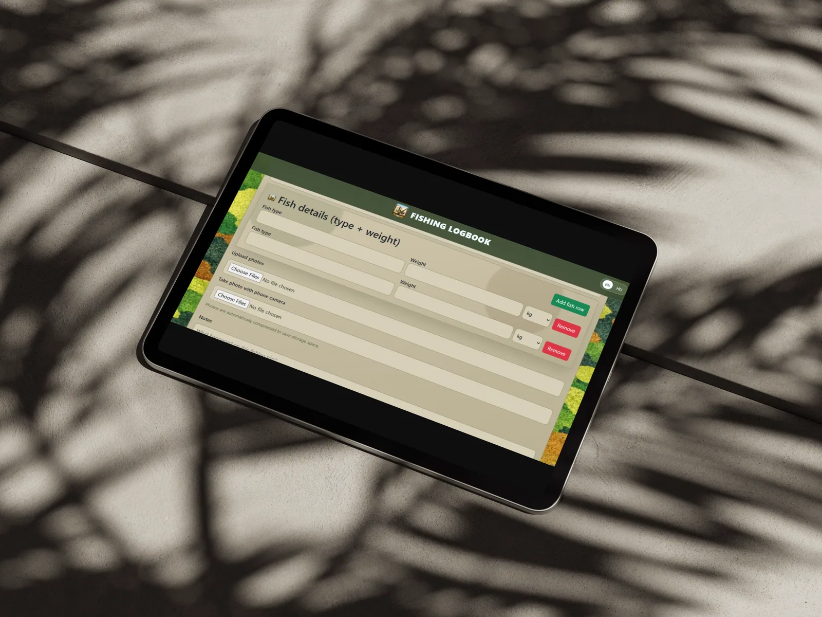 Fishing logbook app preview 4