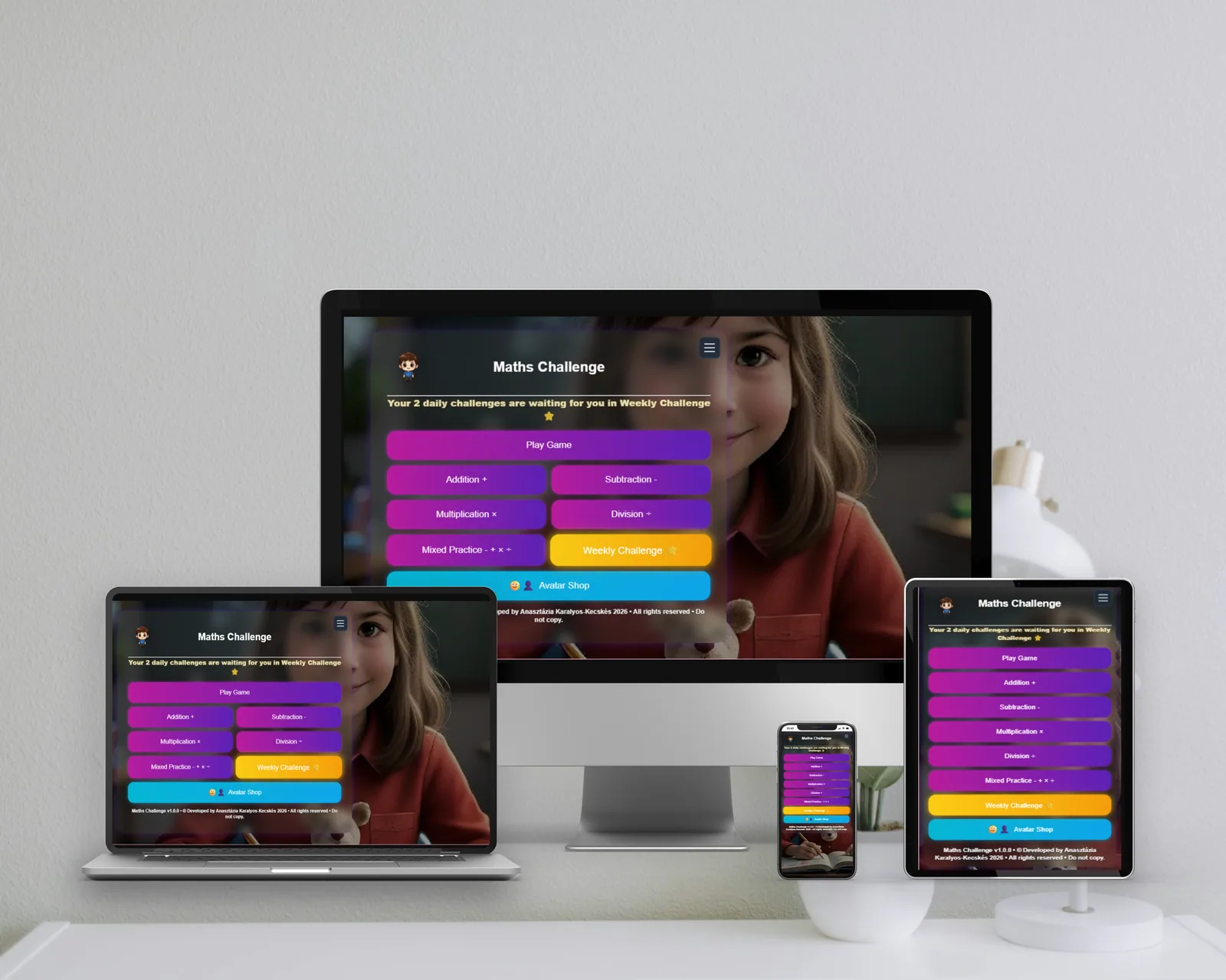 Math practice app preview