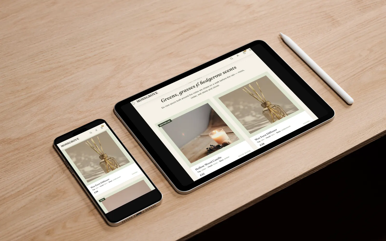 MOSSGROVE e-commerce store preview