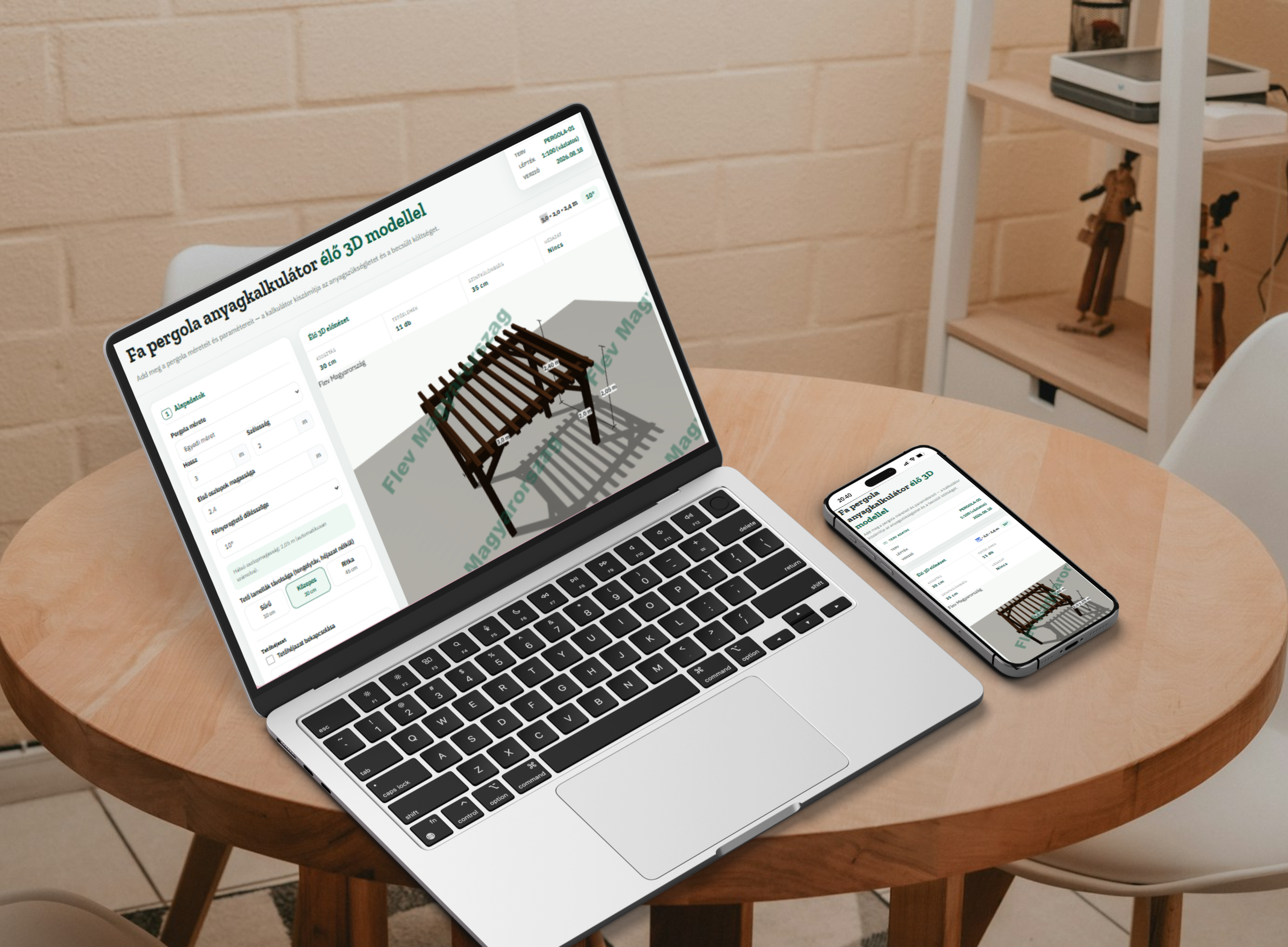 Pergola Calculator webapp preview 4